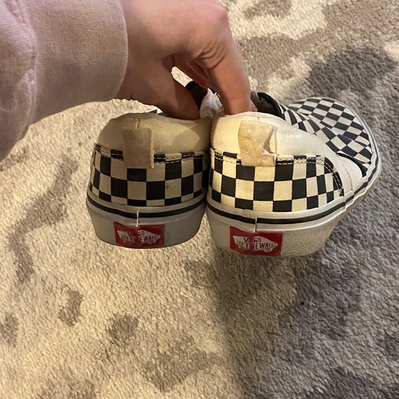 Vans Black and White Checkerboard Slip-Ons - Picture 4 of 7